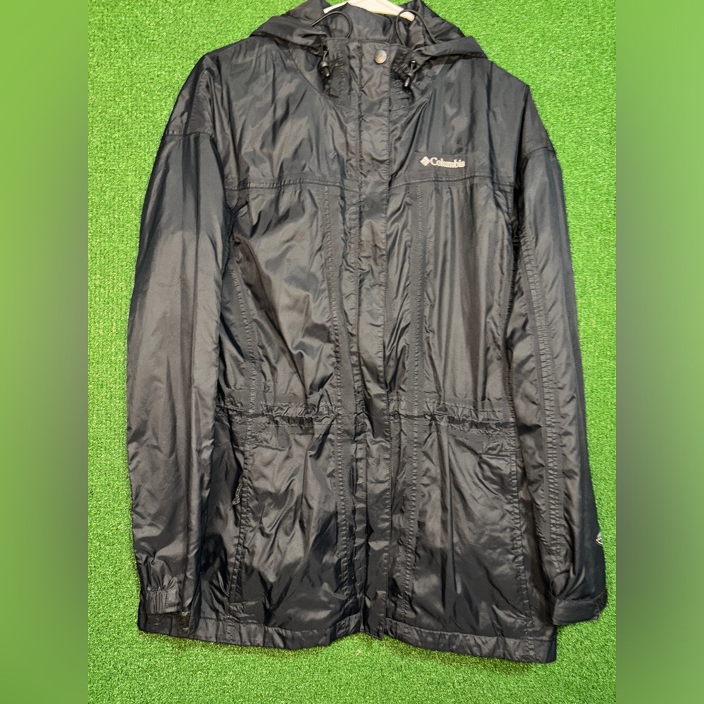 Columbia Sportswear Omni Tech Jacket Hooded Full Zip Black Adult L